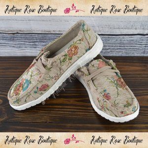 🌹 Very G Gypsy Jazz Lily Natural Fashion Sneakers